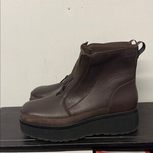 UGG Chocolate Brown Platform Ankle Boots
